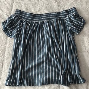 Off the shoulder stripped top
